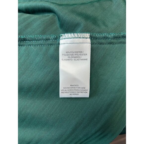 Maison Tara Womens Dress Velvet Pleated Wrap Midi Hunter Green Plus Size 24W - Picture 8 of 14